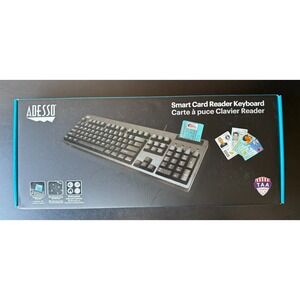Adesso EasyTouch AKB-630SB-TAA Smart Card Reader Keyboard*New *Sealed